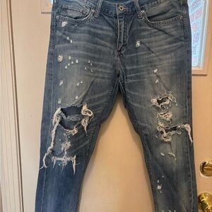 Lucky Brand Blue Distressed Skinny Jeans 30